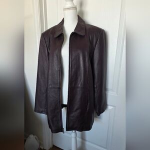 Women's Plum Leather Jacket